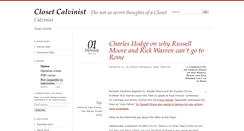 Desktop Screenshot of closetcalvinist.com