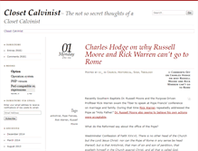 Tablet Screenshot of closetcalvinist.com